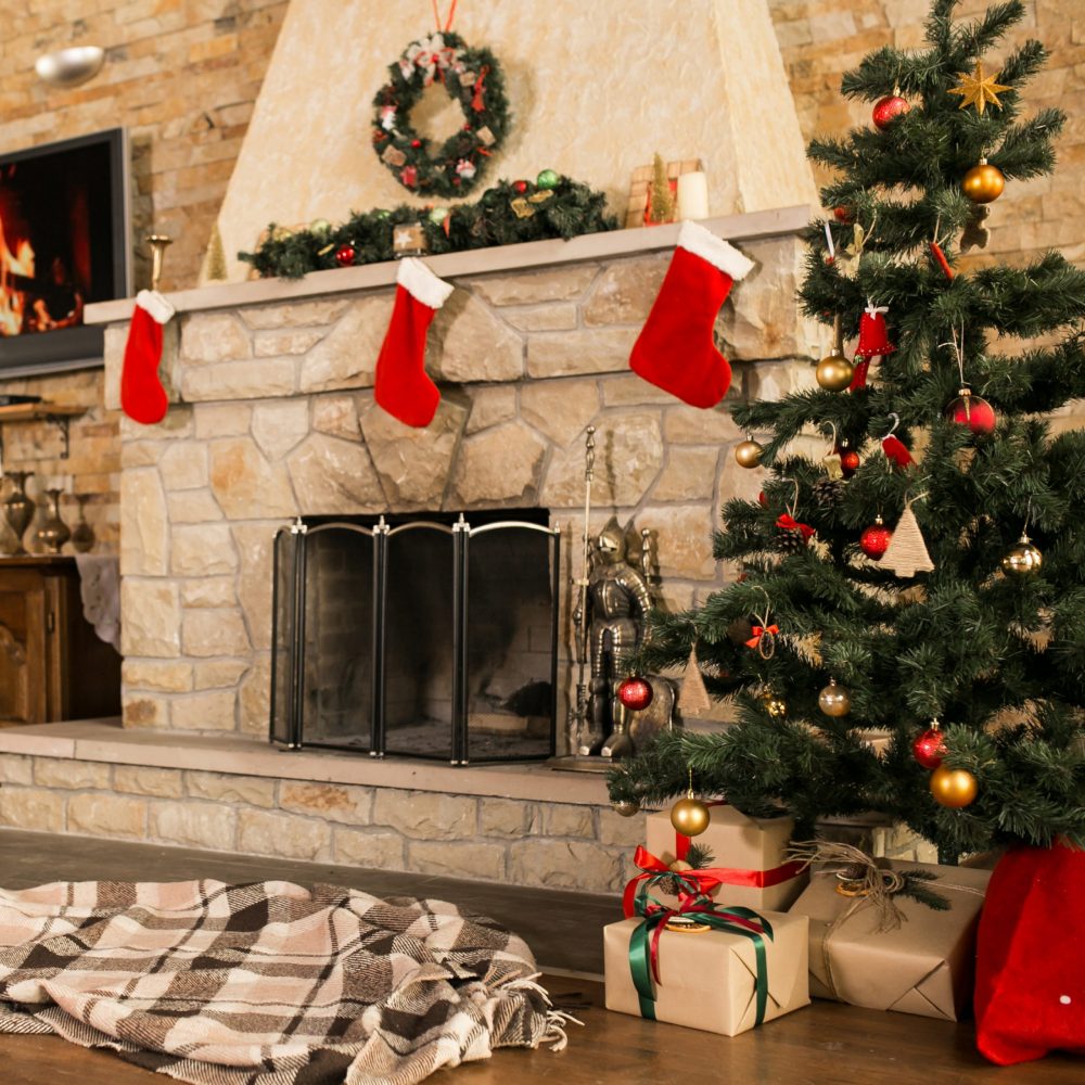 7x7_Winter Backdrop13 fireplace photo backdrop