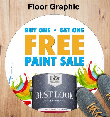 paint sale floor graphic