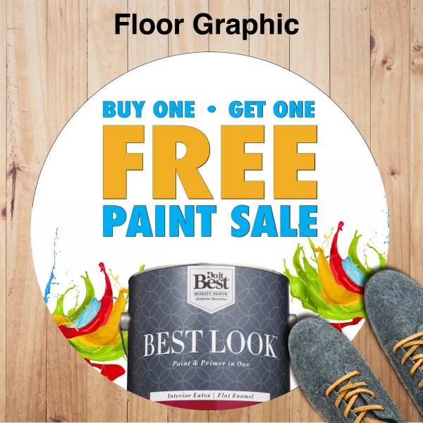 paint sale floor graphic