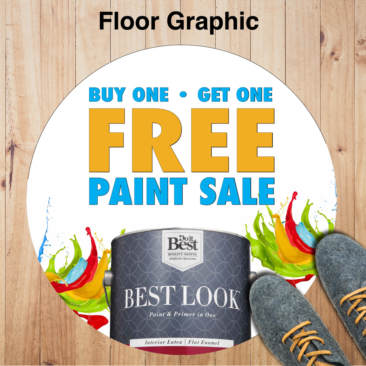BOGO Paint Sale Floor Graphic JW Specialties