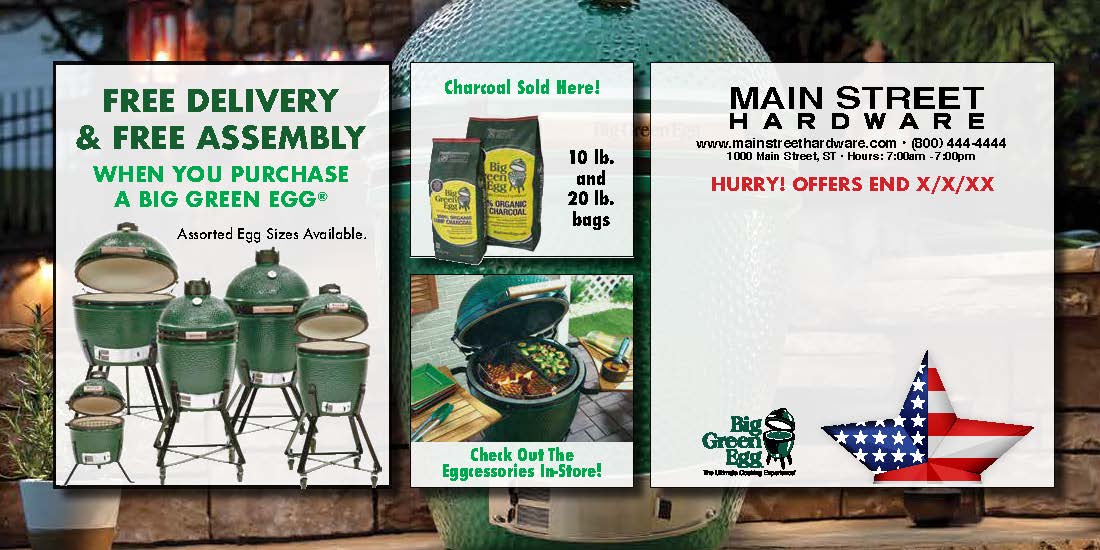 big green egg postcard back