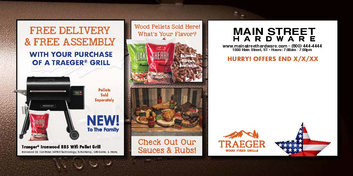 traeger grills postcard back