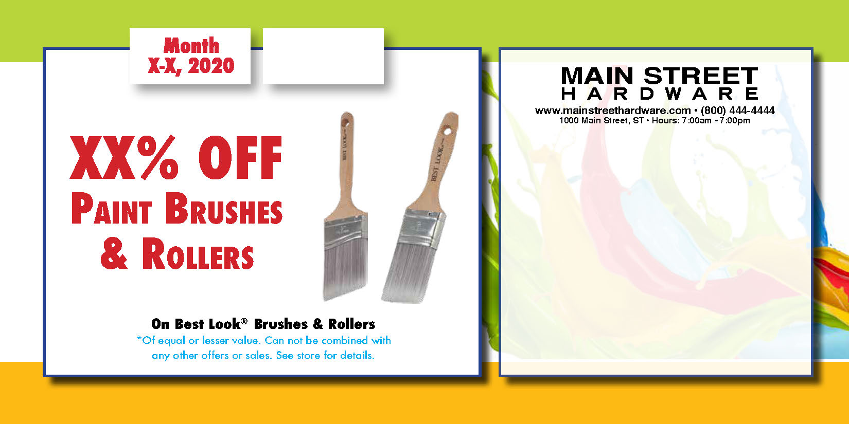 paint sale postcard back