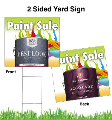 Paint Sale 2 Sided Yard Sign