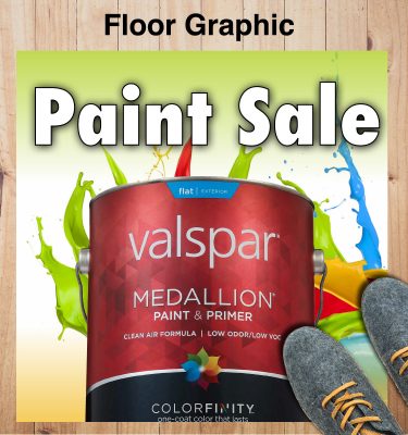 Valspar Paint Sale Floor Graphic